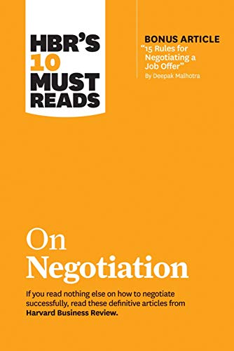 Book Cover HBR's 10 Must Reads on Negotiation (with bonus article 