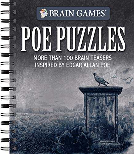 Book Cover Brain Games - Poe Puzzles: More Than 100 Brain Teasers Inspired by Edgar Allan Poe