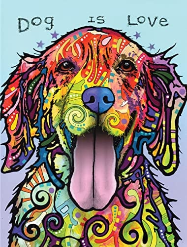 Book Cover Dean Russo Dog is Love Journal: Lined Journal (Quiet Fox Designs) 144 High-Quality, Acid-Free Lined Pages for a Dream Diary or Journaling, with Vibrant Cover Art from Brooklyn Pop Artist Dean Russo