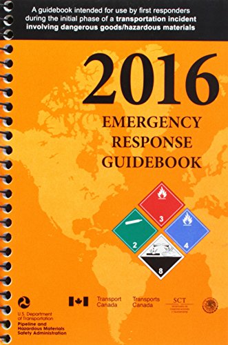 Book Cover 2016 Emergency Response Guidebook (ERG): Spiral Bound (Standard Size)