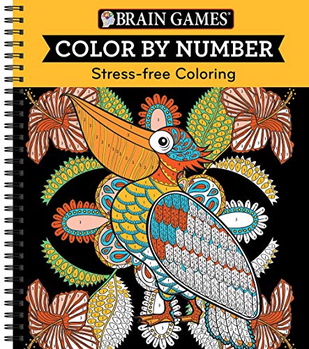 Book Cover Brain Games - Color by Number: Stress-Free Coloring (Orange)
