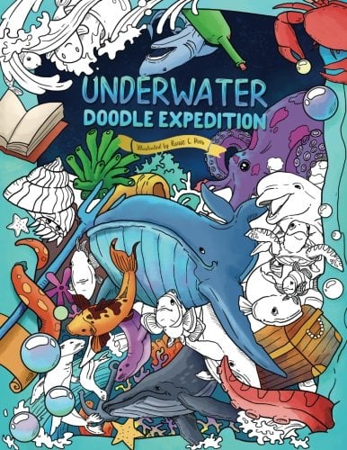 Book Cover Underwater Doodle Expedition: A Magical Coloring Book for Adults and Kids (Fishes, Animals, Ocean, Sea, Nature)