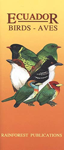 Book Cover Ecuador Birds fold out pocket field guide (English and Spanish Edition)