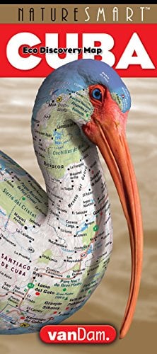 Book Cover NatureSmart® Cuba Map by VanDam -- Country Road & Eco Travel Map of Cuba mapping natural history, preservation & unique species - Laminated folding ... ... 2017 Edition (English and Spanish Edition)