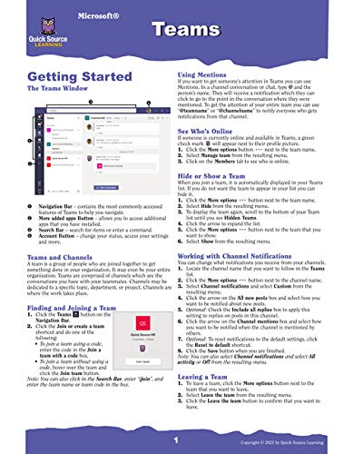Book Cover Microsoft Teams Quick Source Reference Guide