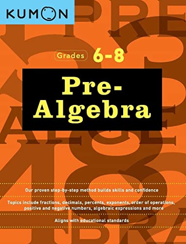 Book Cover Pre Algebra (Kumon Math Workbooks)