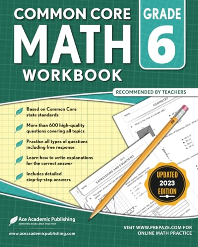 Book Cover 6th grade Math Workbook: CommonCore Math Workbook