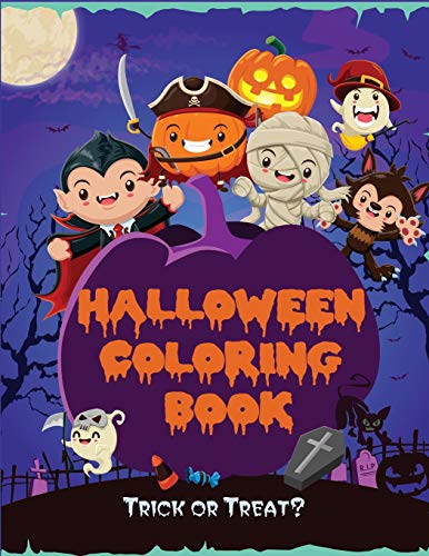 Book Cover Halloween Coloring Book: Kids Halloween Book, Fun for All Ages (Kids Coloring Books)