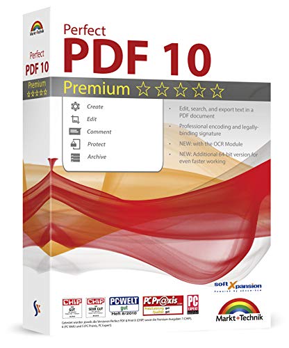 Book Cover Perfect PDF 10 Premium - Powerful PDF Editing Software - 100% Compatible with Adobe Acrobat - Create, Edit, Convert, Protect, Add Comments, Insert Digital Signatures, OCR Recognition
