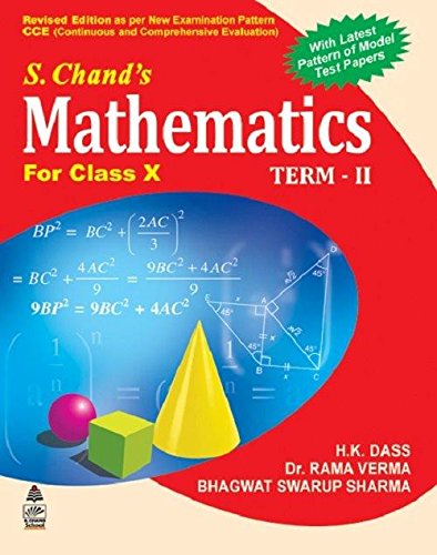 Book Cover S. ChandÃ¢â‚¬â„¢s Mathematics For Class X (Term II)
