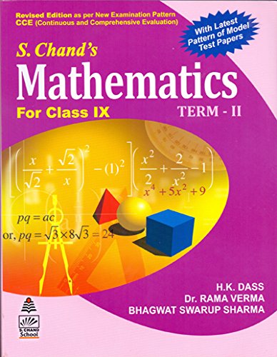 Book Cover S. Chand's Mathematics For Class 9 (Term 2) [Perfect Paperback] [Jan 01, 2011] H.K. Dass