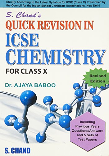 Book Cover S. Chand's Quick Revision in ICSE Chemistry for Class X