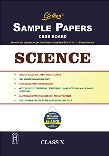 Book Cover Golden Sample Paper Science for Class - X