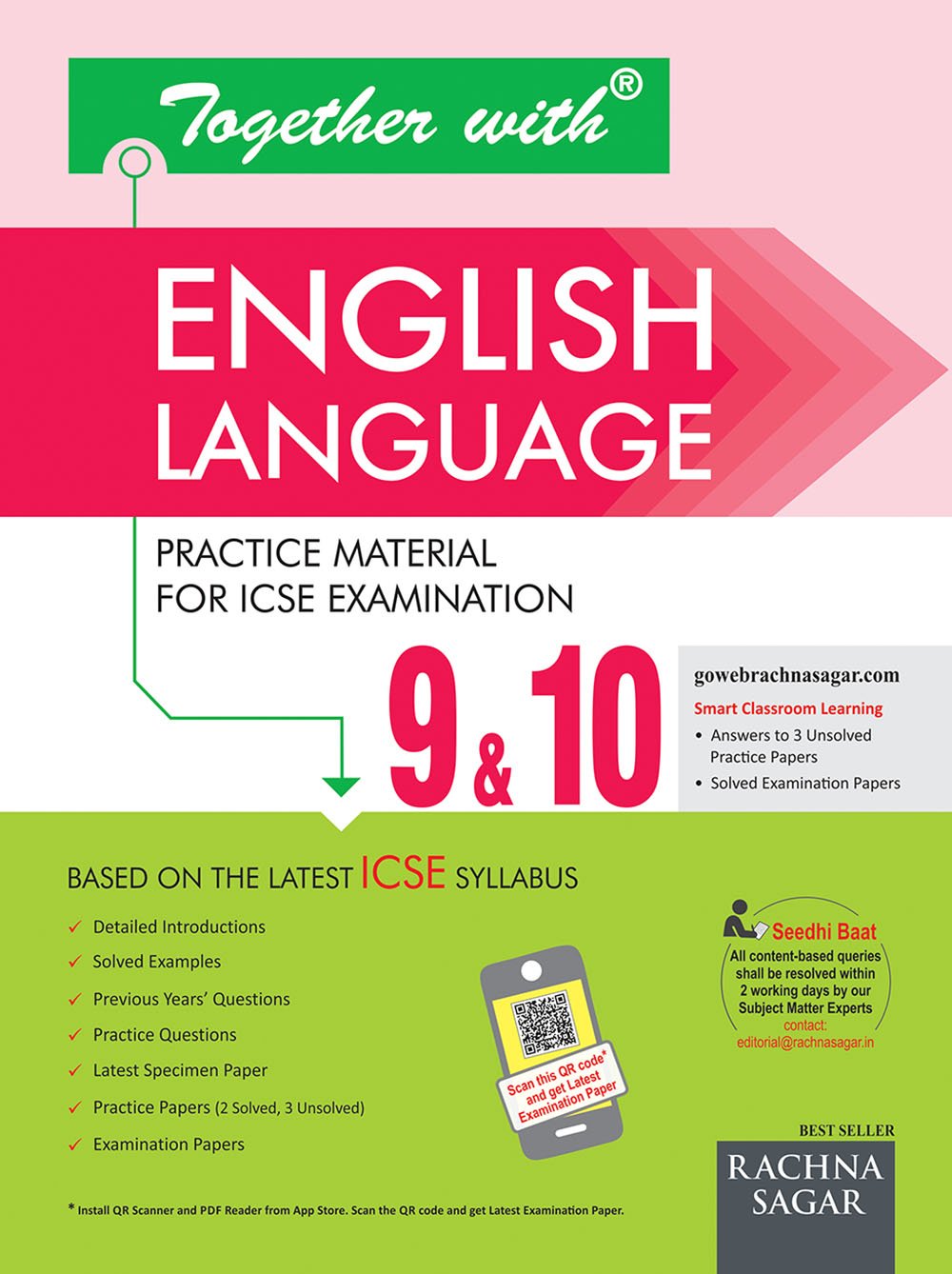 Book Cover Together With English Language ICSE - 9 & 10