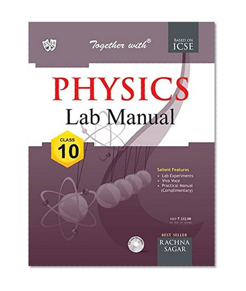 Book Cover Together With Lab Manual ICSE Physics - 10