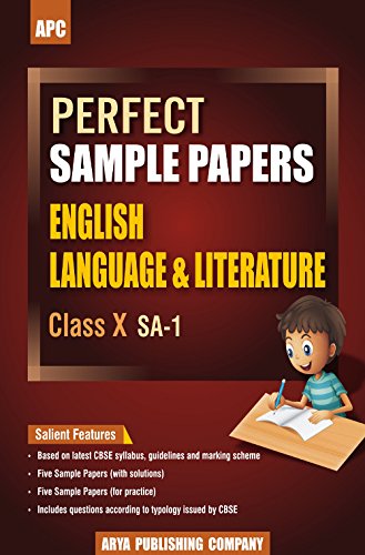 Book Cover Perfect Sample Papers English Language & Literature Class X (SA-1)