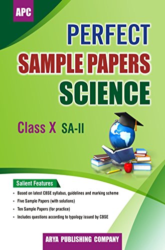 Book Cover Perfect Sample Papers Science Class X SA-II