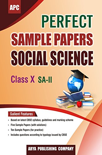 Book Cover Perfect Sample Papers Social Science Class X SA-II
