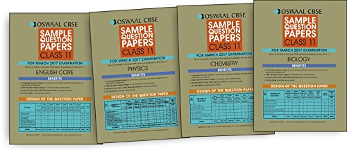 Book Cover Oswaal CBSE Sample Question Papers of English Core, Physics, Chemistry, Biology for Class 11