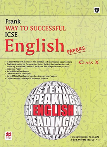 Book Cover Frank Way to Successful ICSE English Papers Class 10