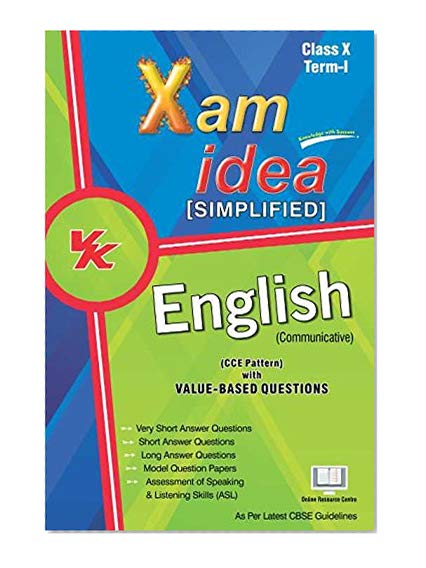 Book Cover Xam Idea Simplified English Term - I Class 10th