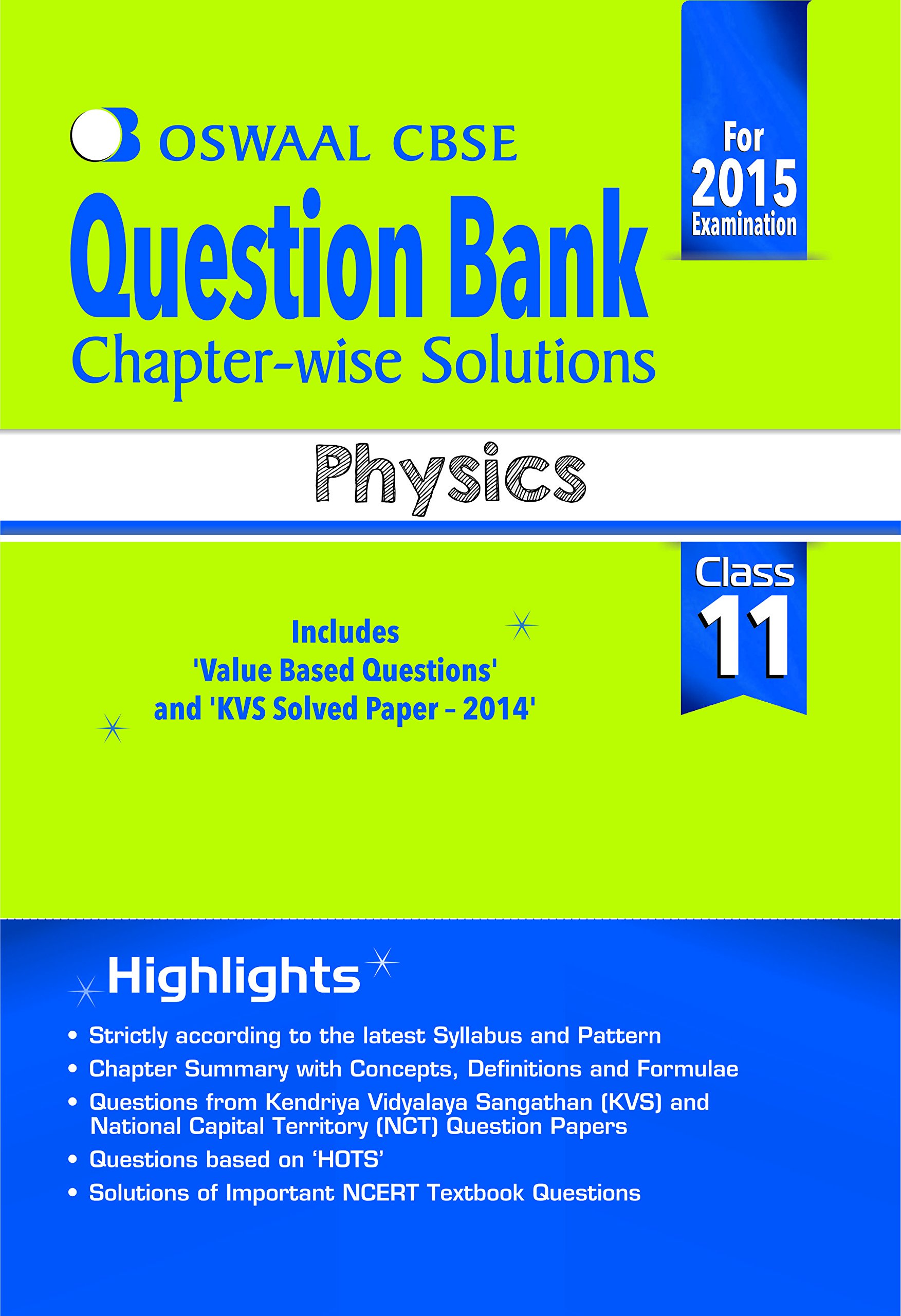 Book Cover Oswaal CBSE Question Bank Chapter-Wise Solutions for Class 11 Physics