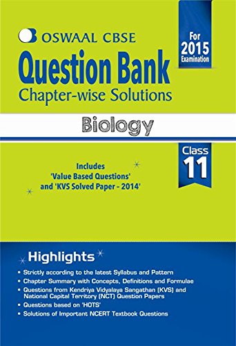Book Cover Oswaal CBSE Question Bank Chapter-Wise Solutions for Class 11 Biology