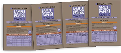 Book Cover Oswaal CBSE Sample Question Papers for English Core, Physics, Chemistry & Biology. for Class 12 (2017 Exams)