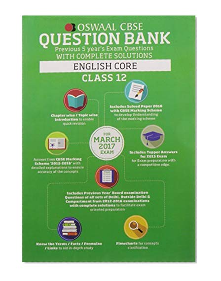 Book Cover Oswaal CBSE Question Bank with Complete Solutions for Class 12 English Core(For 2017 Exams)