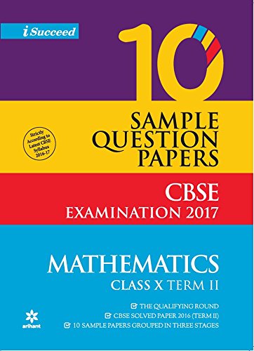 Book Cover CBSE 10 Sample Question Papers Mathematics for Class 10th Term2