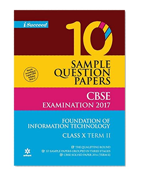 Book Cover CBSE 10 Sample Question Paper - Information Technology for Class 10th Term-II