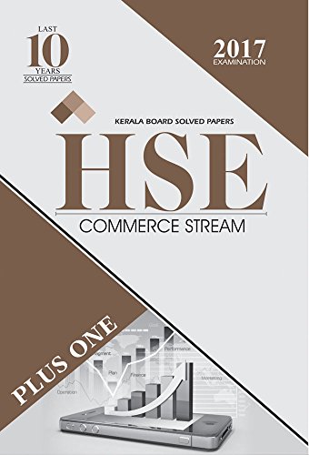 Book Cover 10 Last Years Solved Papers of HSE Kerala Board (Plus One) - Commerce Stream (Old Edition)