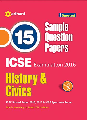 Book Cover ICSE 15 Sample Question Papers History & Civics class 10th