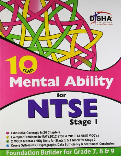 Book Cover Mental Ability For Ntse For Class 10 (Quick Start For Grade 7, 8, & 9)