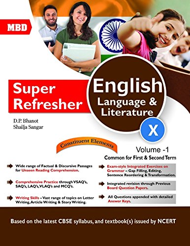 Book Cover MBD Super Refresher English Languages and Literature - 10