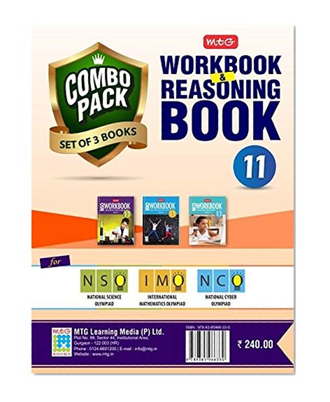 Book Cover Class 11: Work Book Combo for NSO-IMO-NCO