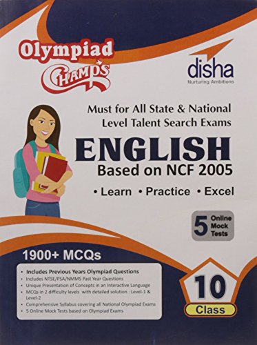 Book Cover Olympiad Champs English Class 10 with 5 Mock Online Olympiad Tests