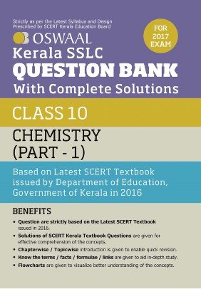 Book Cover Oswaal Kerala SSLC Question Bank for Class 10 Chemistry (Part-1) with Complete Solutions