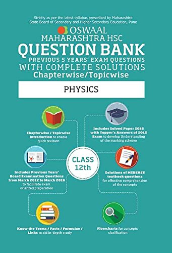 Book Cover Oswaal Maharashtra HSC Question Bank with Complete Solution for Class 12 Physics