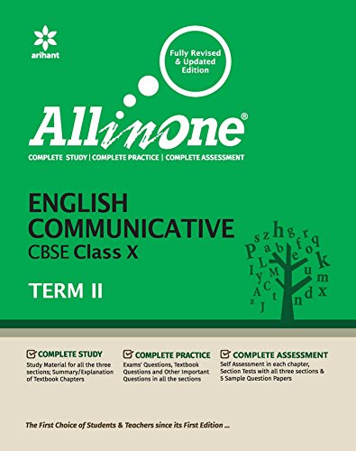 Book Cover All in One English Communicative CBSE Class 10 Term-II