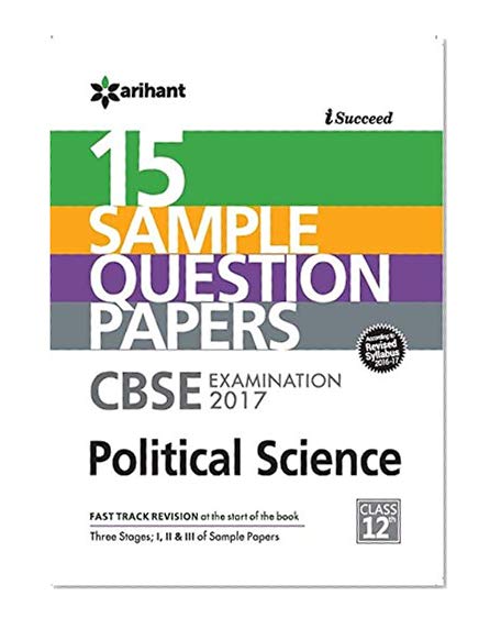 Book Cover CBSE 15 Sample Papers Political Science for Class 12