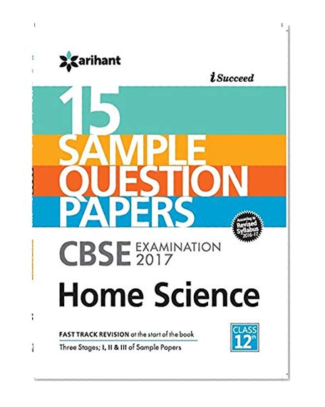 Book Cover CBSE 15 Sample Papers Home Science for Class 12