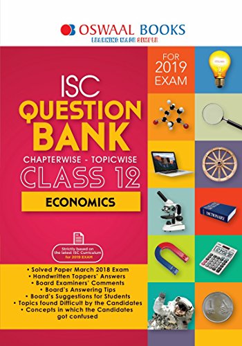 Book Cover Oswaal ISC Question Bank Class 12 Economics Chapterwise and Topicwise (For March 2019 Exam)