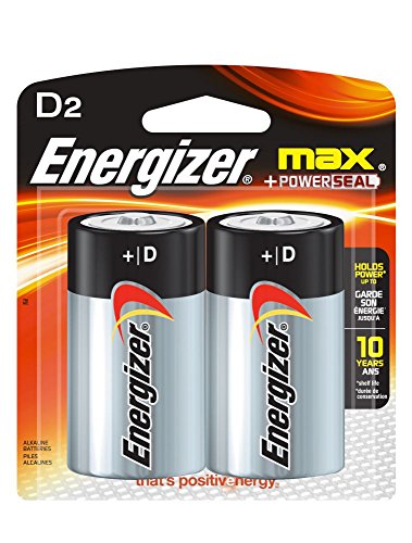 Book Cover Energizer MAX D Alkaline Batteries, 2-Count