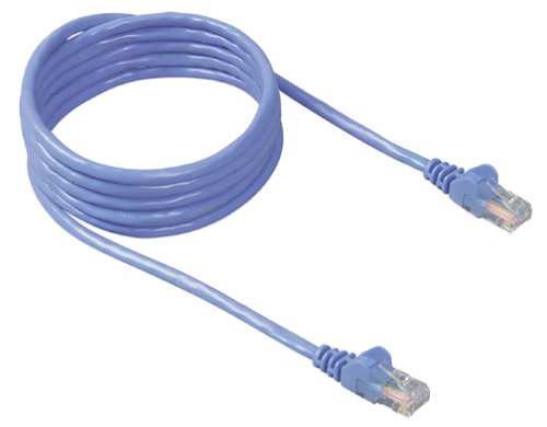 Book Cover Belkin RJ45 CAT 5e Snagless Molded Patch Cable (3 Feet, Blue)