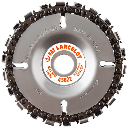 Book Cover King Arthur's Tools Patented Lancelot 22 Tooth Circular Saw Blade Carving Disc for Woodworking, Removal, Cutting, and Shaping - 5/8” Bore, Fits Most Standard 4 1/2