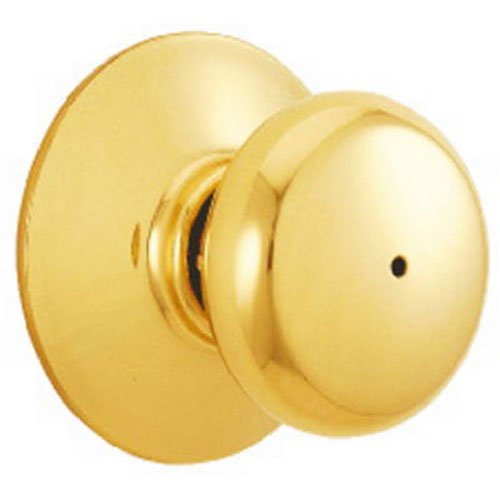 Book Cover Schlage F40PLY605 Plymouth Privacy Knob, Bright Brass