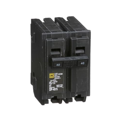 Book Cover Square D - HOM240CP Homeline 40 Amp Two-Pole Circuit Breaker