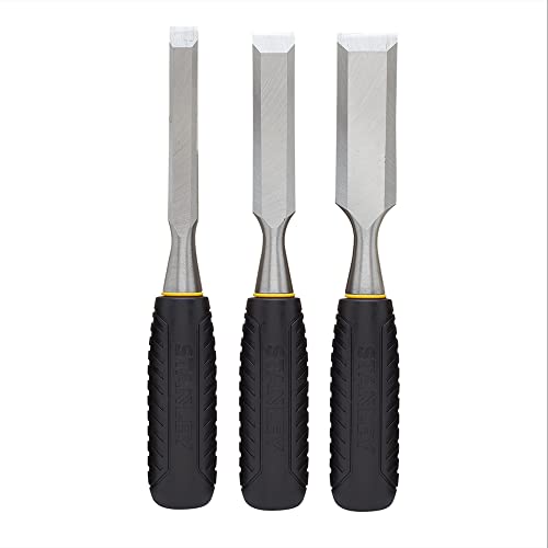 Book Cover STANLEY Chisel Set, 150 Series, Short Blade, Wood, 3-Piece (16-150)