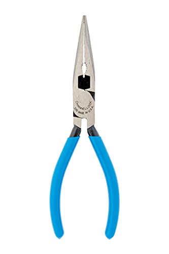 Book Cover Channellock 326 6-Inch Long Nose Plier with Side Cutter, Blue